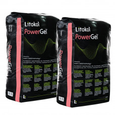 Гнучкий двополімерний гелеподібний клей Litokol PowerGel® мішок 20 кг Ультра білий