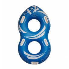 Надувний плавальний круг подвійний 42" HB (164*96 см) посил. шов синій з білим ПВХ HB-2F8-42B