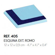 Кут зовнішній. Кутовий тупий 12x12х0.9см (блакитний/т. синій) Антисліп