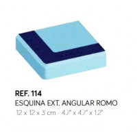 Кут зовнішній. Кутовий тупий 12x12х3см (блакитний/т. синій)