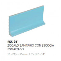 Панель лотка переливу, бічна 12х24.5х3.5 см емаль (блакитна)