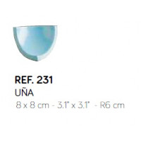 Кут внутрішній 8х8 см, R6 см (блакитний)