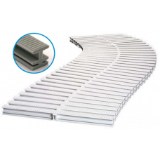 Решітка переливу, пластик ПП, ширина 19,5 см, сіра, Acqua Source