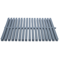 Решітка переливу, пластик ПП, ширина 24,5 см, сіра, Acqua Source