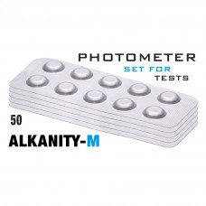 Таб. Alkalinity-M (Лужність-M, 5 - 200 мл/л) 50 піг/уп. (10 піг/шт) Photometer/Comporator