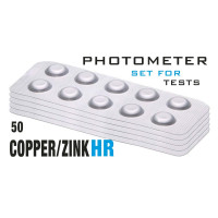 Таб. Copper/Zinc HR (Мідь/Цинк 0 - 5мг/л) (50 піг/уп.) (10піг/шт) Photometer/Comporator